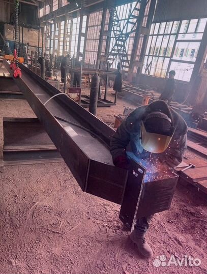 Мостовая кран балка опорная 1 т, ширина 4,14м пролет 23