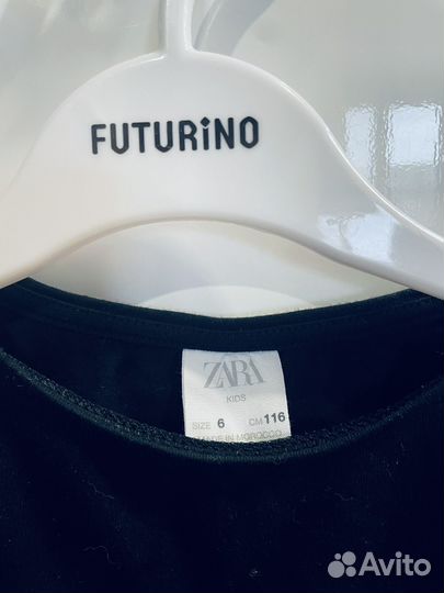 Блуза для девочки 4-6 лет черная