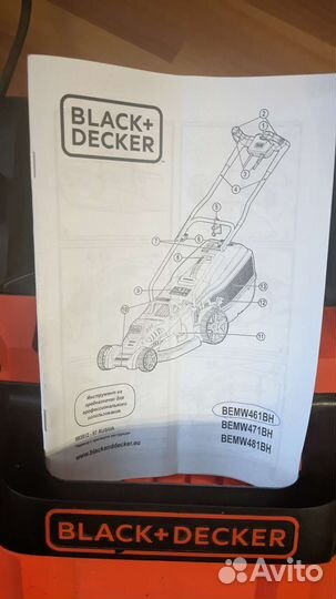 Газонокосилка электрическая на запчасти Блэк декер