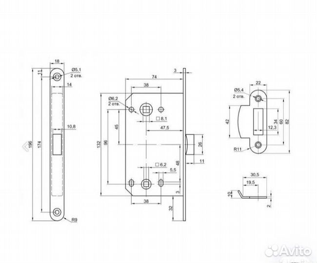 Дверные ручки межкомнатные с замком