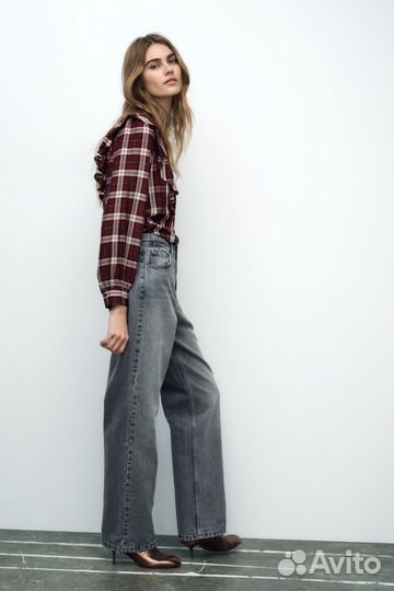 New Рубашка с оборками Zara с люрексом M Испания