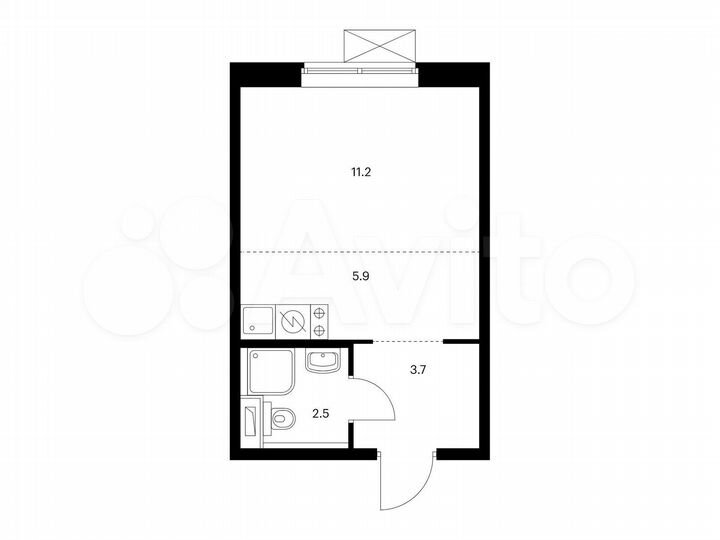 Квартира-студия, 23,3 м², 14/17 эт.