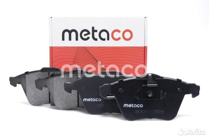 Metaco 3000-359 Колодки тормозные передние к-кт Fo