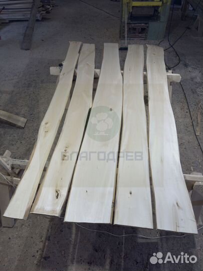 Необрезная доска липа 20мм
