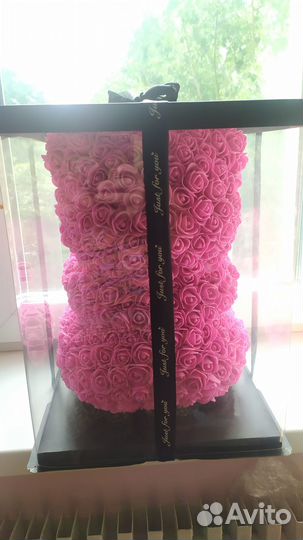 Мишка из роз 40 см