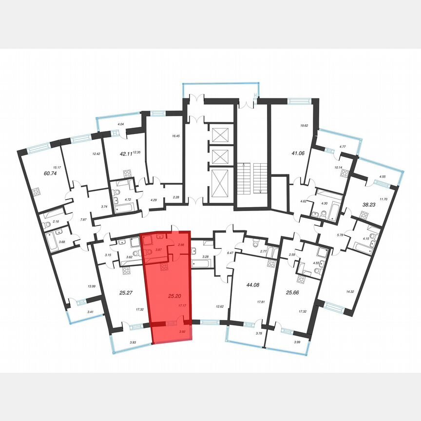 Квартира-студия, 27,9 м², 16/22 эт.