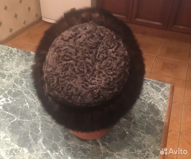 Шапка из норки и каракуля