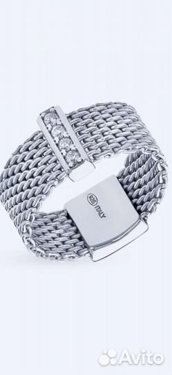 Кольцо с фианитами Италия,подвеска Новое