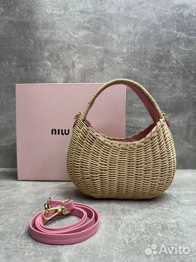 Сумка женская miu miu розовая