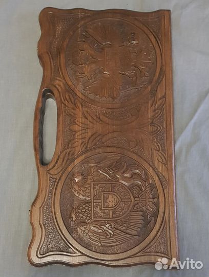 Нарды резные с ручкой