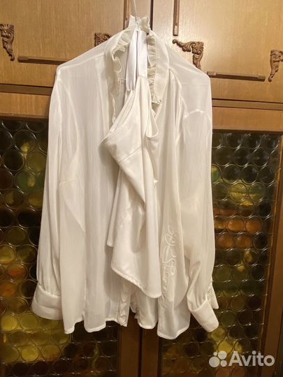 Шелковая кофта с топом