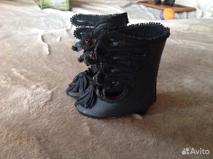 Сапожки кожаные для куклы