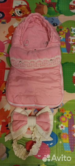 Конверт на выписку для девочки теплый