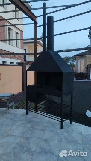 Мангал с вытяжкой. Мангал профессиональный