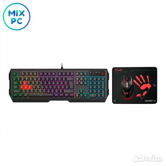 Комплект клавиатура + мышь A4Tech Bloody B1700 Bla