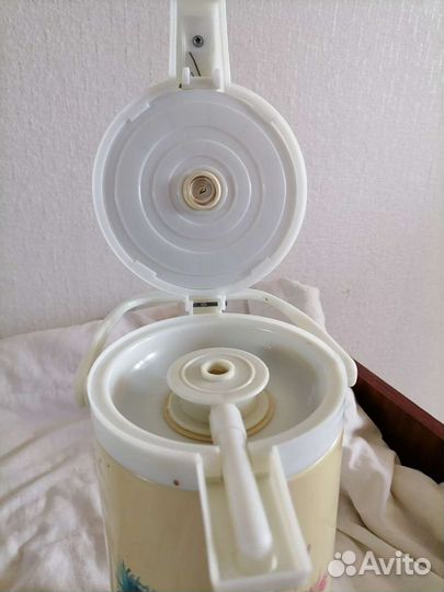 Термос, стеклянная колба, с насосом 1,5л