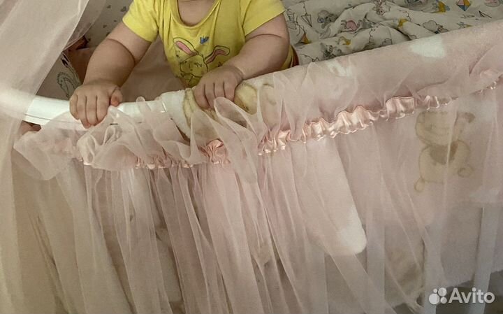Юбка подзор для детской кроватки