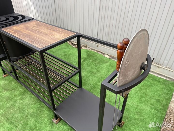 Мангал 5мм с вытяжкой и местом под тандыр 0263/538