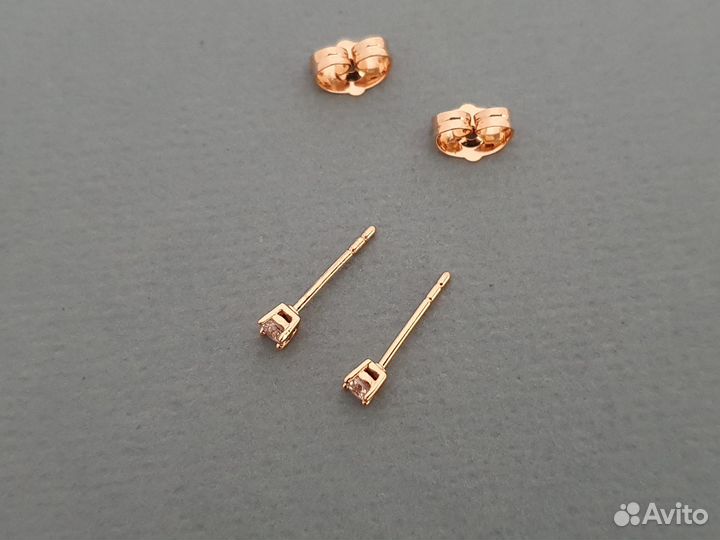 Серьги гвоздики медсплав