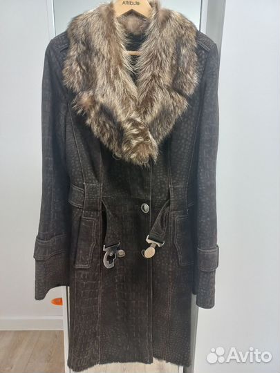 Дубленка натуральная женская 46 48 длинная