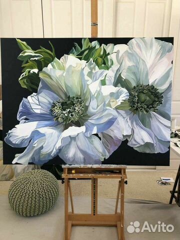 Картина маслом на холсте цветы