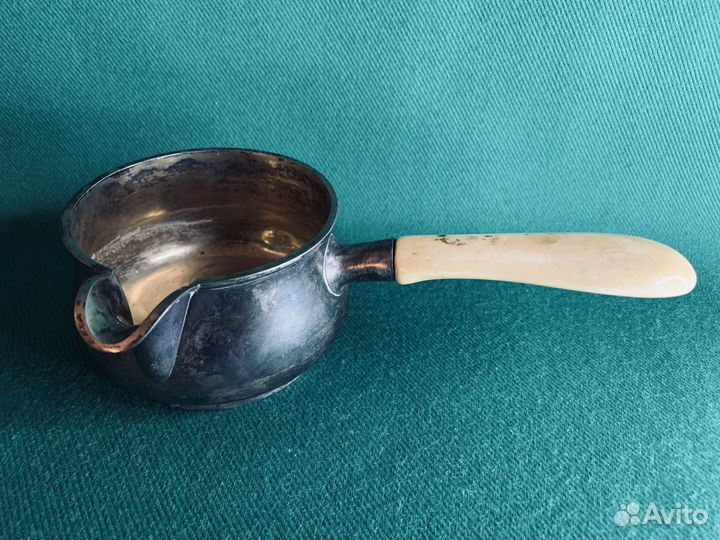 Старинный ковш, соусник, серебро 84 проба