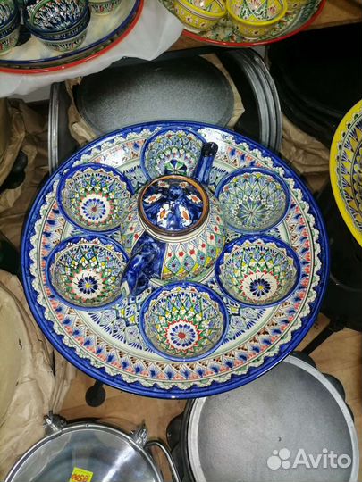 Чайный набор, пахта узбекская, ляган узбекский