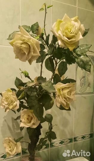 Искусственные цветы Куст с розами