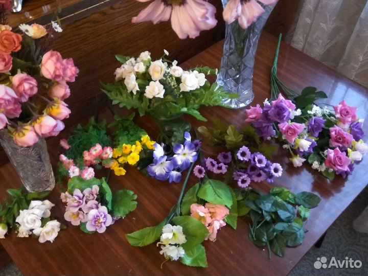 Цветы из ткани для интерьера и творчества