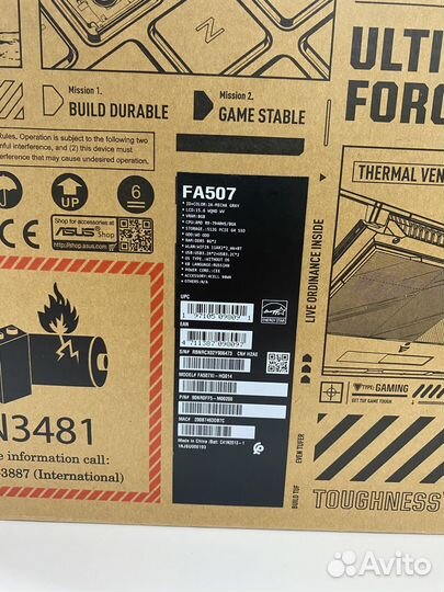 Игровой ноутбук Asus Tuf Gaming A15 RTX4070