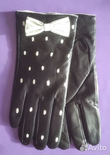 Перчатки женские кожаные новые