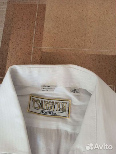 Белая рубашка на рост 152-158 и галстук