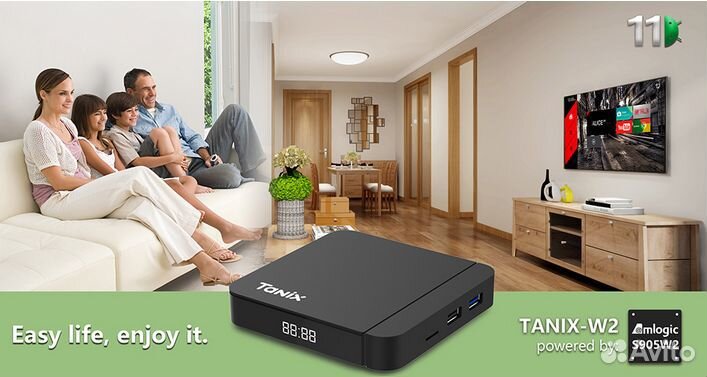 Тв приставка Tanix w2 новая, настроенная