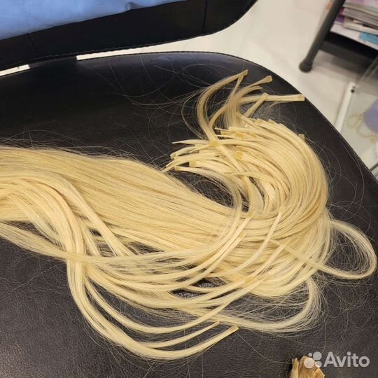 Волосы натуральные блонд 50см