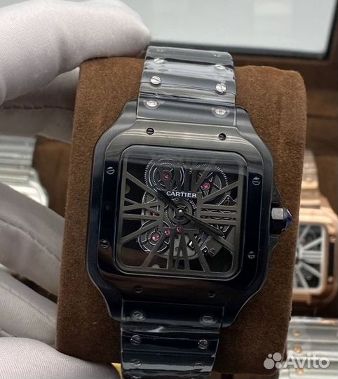 Красивые мужские кварцевые часы Cartier