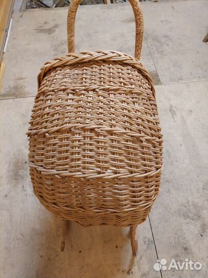 Санки-коляска плетеные новые