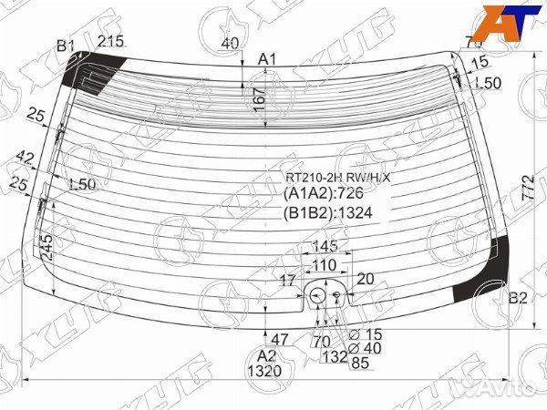 Стекло заднее toyota corona premio
