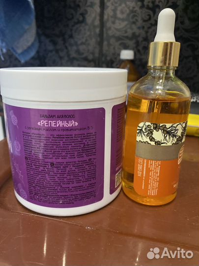 Масло для волос и бальзам