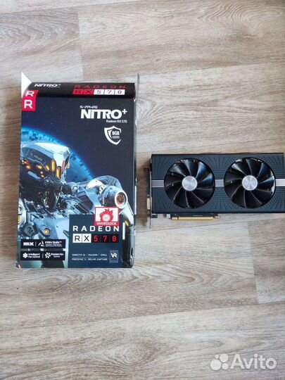 Видеокарта rx570 8gb Sapphire nitro+