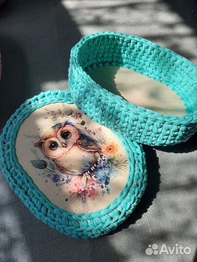 Шкатулки из трикотажной пряжи