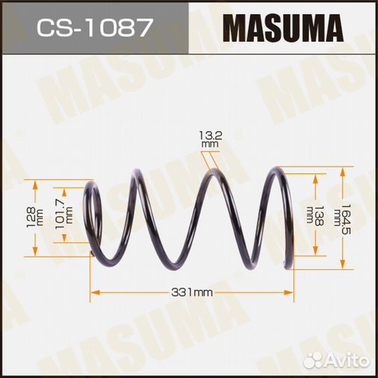 Пружина подвески Masuma CS-1087