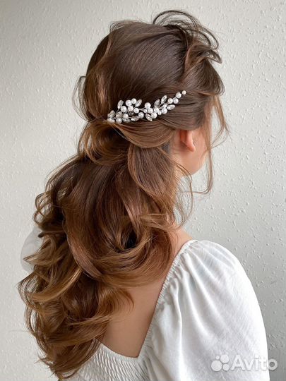 Вечерняя(свадебная) причёска, локоны