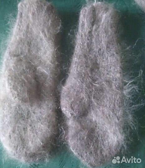 Пуховые варежки мужские