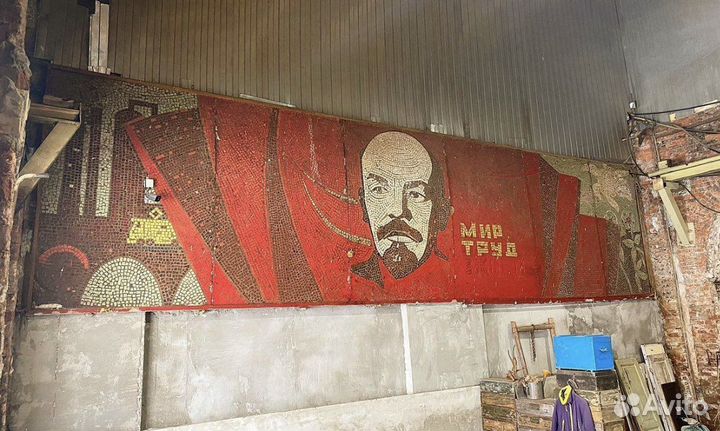 Панно мозаика Ленин времён СССР