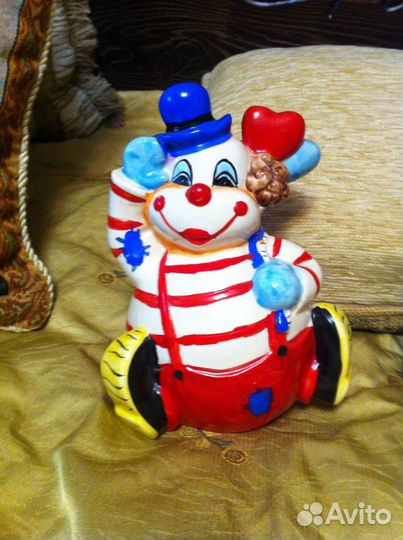 Клоун-копилка, керамика