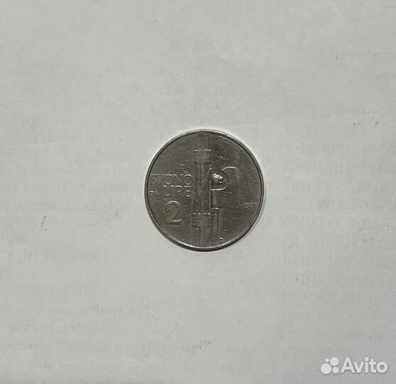 Италия 2 лиры 1927