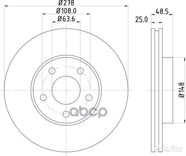 Диск тормозной перед ND5019K nisshinbo