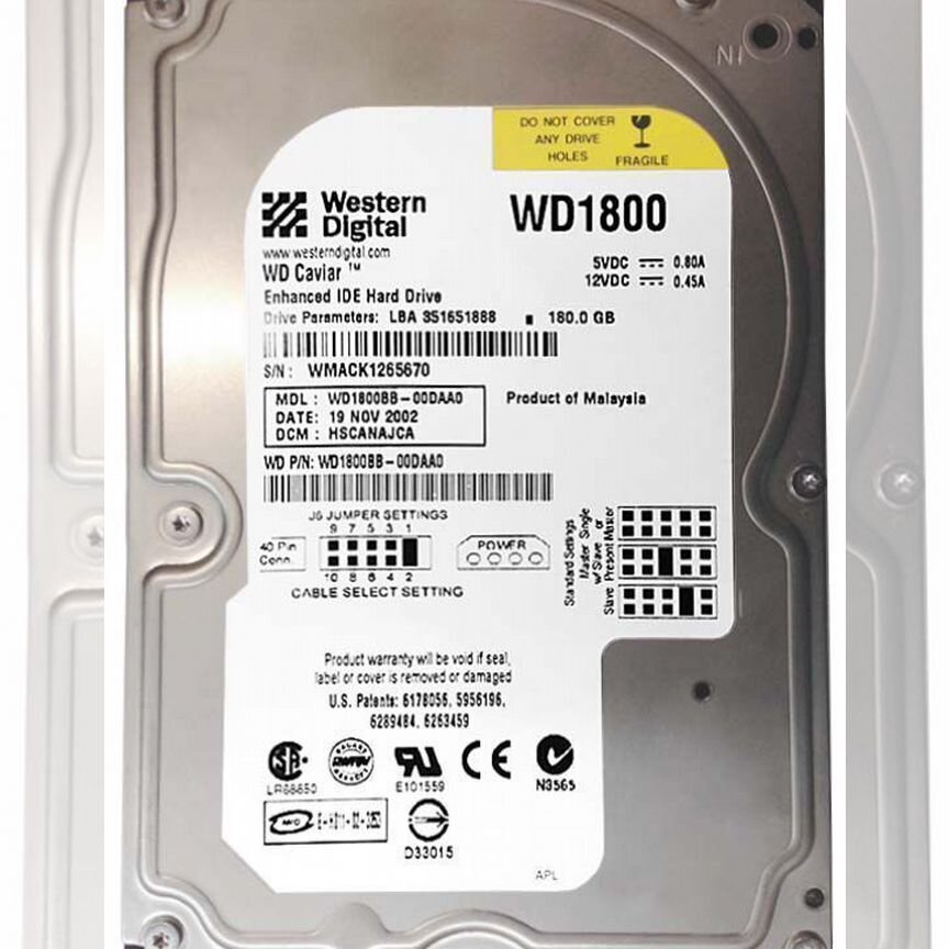 [WD1800JB] Жесткий Диск Western Digital 180gb Ide Wd1800jb