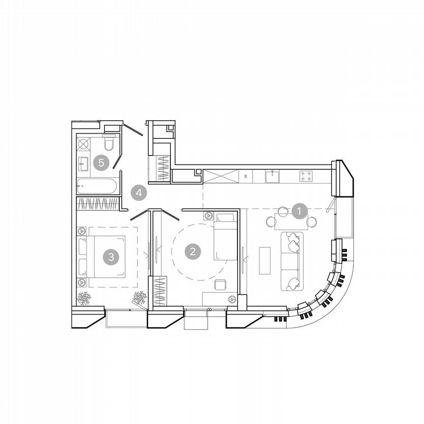 3-к. квартира, 67,8 м², 4/21 эт.