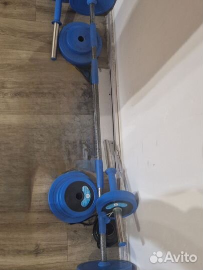 Штанга с блинами 2 гантели сборные бу